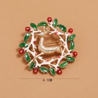 Christmas Deer Wreath Brooch Wholesale Nihaojewelry main image 5
