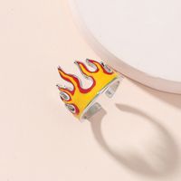 Mode Brennende Flamme Farbe Öl Tropft Öffnung Verstellbarer Ring Großhandel Nihaojewelry main image 3