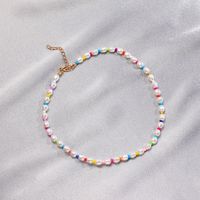 Bohemian Creative Geometric Colorful Beads Pearl Short Necklace Wholesale Nihaojewelry main image 4