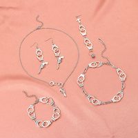 Menottes De Mode Bracelets De Pistolet Couple Collier Boucles D&#39;oreilles En Gros Nihaojewelry main image 1