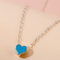 Korean New Creative Nectarine Heart Pendant Necklace Wholesale Nihaojewelry main image 4