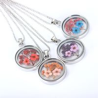 Fashion Natural Plant Specimens Dried Flower Pendent Necklace Wholesale Nihaojewelry main image 4