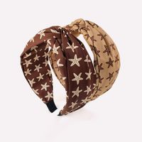 Starfish Printed Wide-brimmed Knot Retro Headband Wholesale Jewelry Nihaojewelry main image 3