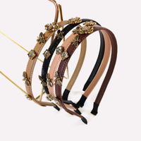 Korean Style Leather Bee Flower Thin Headband Wholesale Jewelry Nihaojewelry main image 3