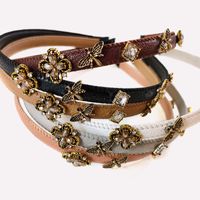 Korean Style Leather Bee Flower Thin Headband Wholesale Jewelry Nihaojewelry main image 5