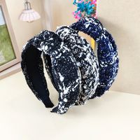 Cotton Velvet Cross-knotted Korean Style Wide-brimmed Headband Wholesale Jewelry Nihaojewelry main image 5