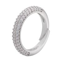Simple Fashion Micro-inlaid  Multi-color Zircon Adjustable Copper Ring Wholesale Nihaojewelry main image 5
