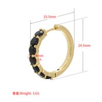 Simple Micro-inlaid Round Copper Plated Ear Clip Wholesale Nihaojewelry main image 5