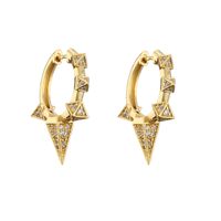 Simple Micro-inlaid Thorn Pointed Copper Plated Ear Clip Wholesale Nihaojewelry main image 6