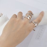 Simple Retro Number Opening Adjustable Simple Geometric Copper Ring Wholesale Nihaojewelry main image 3