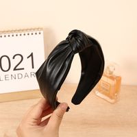 Leather Simple Knotted Headband Wholesale Jewelry Nihaojewelry main image 3