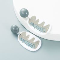 Bohemian Style Printed Geometric Pendant Earrings Wholesale Nihaojewelry main image 5