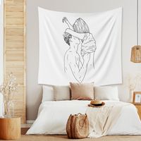 Minimalist Style Black And White Line Printed Tapestry Wholesale Nihaojewelry main image 5