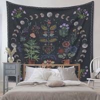 Bohemian Plant Moon Painting Tapestry Room Decoration Wall Cloth Wholesale Nihaojewelry main image 6