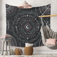 Bohemian Plant Moon Painting Tapestry Room Decoration Wall Cloth Wholesale Nihaojewelry main image 5