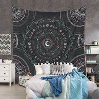 Bohemian Plant Moon Painting Tapestry Room Decoration Wall Cloth Wholesale Nihaojewelry main image 4