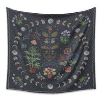 Bohemian Plant Moon Painting Tapestry Room Decoration Wall Cloth Wholesale Nihaojewelry main image 3