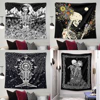 Bohemian Night Moon Flower Tapestry Decoration Cloth Wholesale Nihaojewelry main image 2