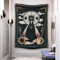 Bohemian Night Moon Flower Tapestry Decoration Cloth Wholesale Nihaojewelry main image 5