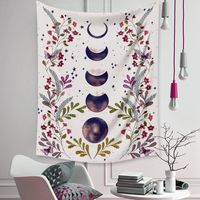 Vintage New Moon Flower Tapestry Home Bedroom Decoration Background Cloth Wholesale Nihaojewelry main image 4