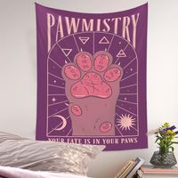 Bohemian Constellation Cat's Paw Tapestry Home Background Decoration Wholesale Nihaojewelry main image 5