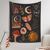 Bohemian Mushroom Butterfly Flower Tapestry Home Background Decoration Wholesale Nihaojewelry main image 5