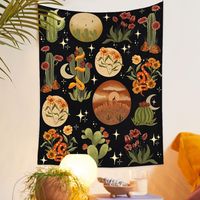 Bohemian Mushroom Butterfly Flower Tapestry Home Background Decoration Wholesale Nihaojewelry main image 4