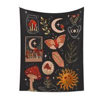 Bohemian Mushroom Butterfly Flower Tapestry Home Background Decoration Wholesale Nihaojewelry main image 3