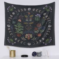 Vintage Moon Phase Tarot Tapestry Psychedelic Tapestry Background Cloth Wholesale Nihaojewelry main image 4