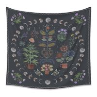 Vintage Moon Phase Tarot Tapestry Psychedelic Tapestry Background Cloth Wholesale Nihaojewelry main image 6