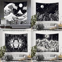 Bohemian Style Black And White Printed Tapestry Wholesale Nihaojewelry main image 1
