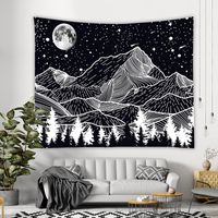 Bohemian Style Black And White Printed Tapestry Wholesale Nihaojewelry main image 4