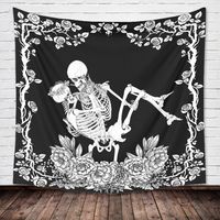 Retro Black Skull Tapestry Home Background Decoration Wholesale Nihaojewelry main image 3
