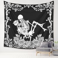 Retro Black Skull Tapestry Home Background Decoration Wholesale Nihaojewelry main image 4