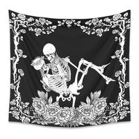 Retro Black Skull Tapestry Home Background Decoration Wholesale Nihaojewelry main image 5