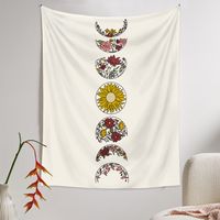Bohemian Style Flower Moon Phase Diagram Room Decoration Tapestry Wholesale Nihaojewelry main image 5