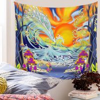 Bohemian Tapestry Room Decoration Wall Cloth Ocean Sun Painting Wholesale Nihaojewelry main image 4