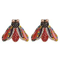 Colorful Diamond Insect Stud Earrings Nhjj152423 sku image 2