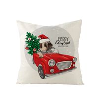 Cartoon Printed Linen Pillow Cover Cross-border Home Christmas Series Sofa Cushion Cover 2022 New Cushion Cover sku image 5