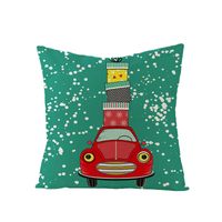 Cartoon Printed Linen Pillow Cover Cross-border Home Christmas Series Sofa Cushion Cover 2022 New Cushion Cover sku image 14