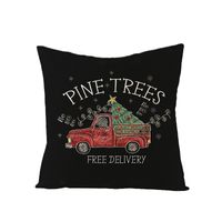 Cartoon Printed Linen Pillow Cover Cross-border Home Christmas Series Sofa Cushion Cover 2022 New Cushion Cover sku image 16