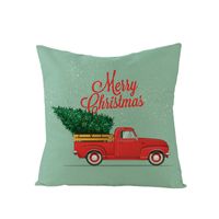 Cartoon Printed Linen Pillow Cover Cross-border Home Christmas Series Sofa Cushion Cover 2022 New Cushion Cover sku image 17