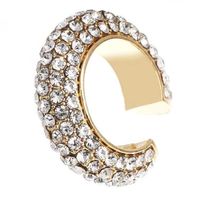Wholesale Jewelry Fashion C Shape Alloy Artificial Gemstones Diamond Earrings sku image 1