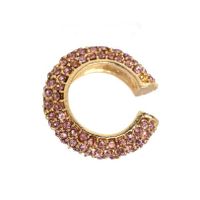 Wholesale Jewelry Fashion C Shape Alloy Artificial Gemstones Diamond Earrings sku image 2