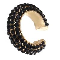 Wholesale Jewelry Fashion C Shape Alloy Artificial Gemstones Diamond Earrings sku image 4