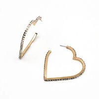 Korean Heart-shaped Hollow Earrings Wholesale Nihaojewelry sku image 1