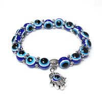 Retro Blue Eyes Palm Beads Pendant Bracelet Wholesale Nihaojewelry sku image 1