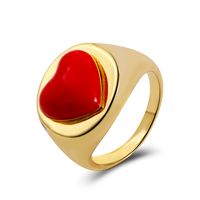 Vintage Tai Chi Oil Dripping Sunflower Heart Ring Wholesale Nihaojewelry sku image 5
