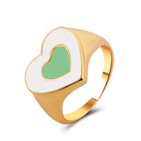 Vintage Tai Chi Oil Dripping Sunflower Heart Ring Wholesale Nihaojewelry sku image 13