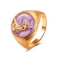 Vintage Tai Chi Oil Dripping Sunflower Heart Ring Wholesale Nihaojewelry sku image 35